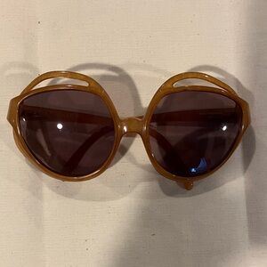 Dior Tan Sunglasses with Dark Lenses